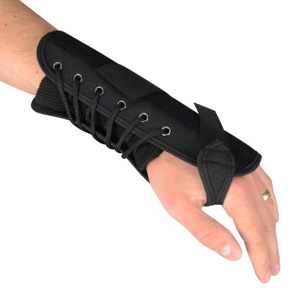 Luxury Quick Lace 7" Compression Splint Support Wrist Brace - Left Hand - S