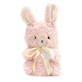 DONOBAN Women's Throw Blanket, Fluffy, Fluffy, Plush Toy, Ears, Cold Protection, Warm, Mokomoko Swirling Animal Throw | Free Rabbit