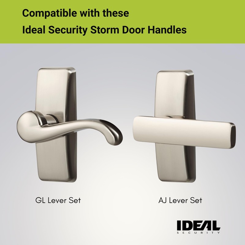 Ideal Security Deadbolt for Storm and Screen Doors, Satin Silver,