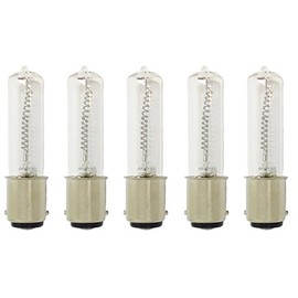 Anyray A1798Y (5)-Pack 100 Watt JD Type BA15D 100W DC Bayonet Base T4 Light Bulb, Clear, 100Watts