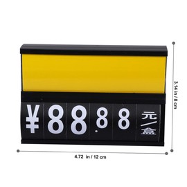 TEHAUX 3pcs Price Tags Display Holder Label Holder Advertising Clip Erasable Food Sign Stand Desk Sign Rack