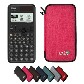 Calcuso Economy Package: Casio FX-991CW (English Model) + WYNGS Protective Case Pink + Extended Warranty from Calcuso
