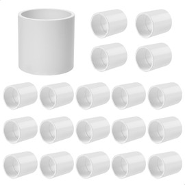 Cinsda 20 Pack 1/2 Inch SCH40 PVC Pipe Coupling Adapter, Heavy Duty UPVC Slip x Slip Connection - ASTM D2466 Standard for Plumbing, Irrigation & Pool Systems