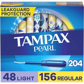 Ultra Set of 6-Tampax Pearl Tampons Trio Pack, Super/Super Plus/Ultra Absorbency 34 ct