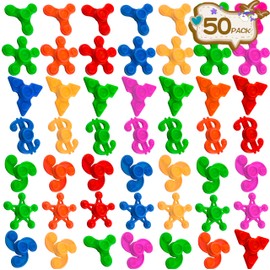 FUENLNT 50PCS Fidget Spinners Bulk, Stress Relief Sensory Toys, Christmas Goodie Bag Stuffers, Party Games, Classroom Rewards Treasure Box Toys, Mini Fidget Spinners for Kids