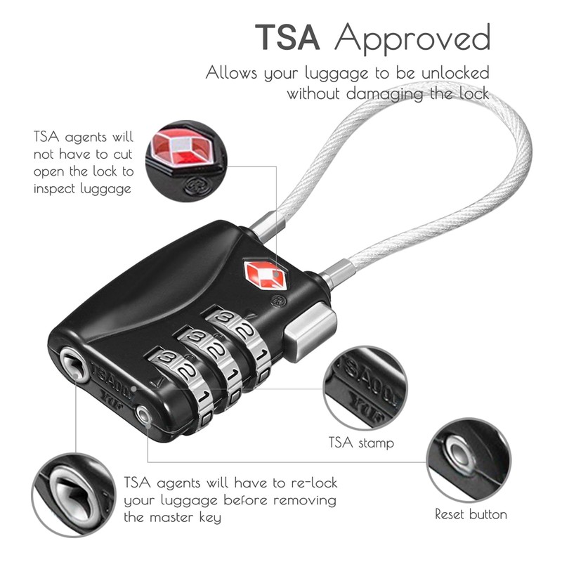 CFMOUR TSA Locks - 1, 2, 3, 4, 5, 6