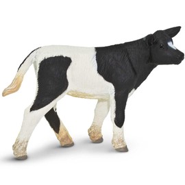 Safari Ltd. Holstein Calf Figurine - Detailed 3.25" Plastic Model Figure - Fun Educational Play Toy for Boys, Girls & Kids Ages 3+
