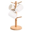 Chstarina Wooden Cup Stand, Bamboo Wooden Cup Holder, Pretzel Holder,