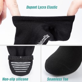 Coskefy No Show Trainer Socks - 8 Pairs Anti-Slip Invisible Low Cut Sports Liner Cotton Socks for Men Women