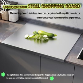 15.7” Stainless Steel Cutting Board & Chopping Boards For Kitchen Safe Stainless Steel Chopping Board Stainless Steel Cutting Boards For Kitchen & Home Chopping Board&Fruit Cutting Board Etc