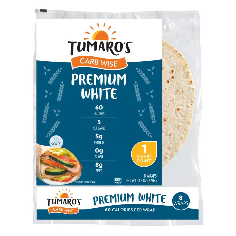 UD_Tumaro's Premium 8-Inch White Carb Wise Wraps for Case of