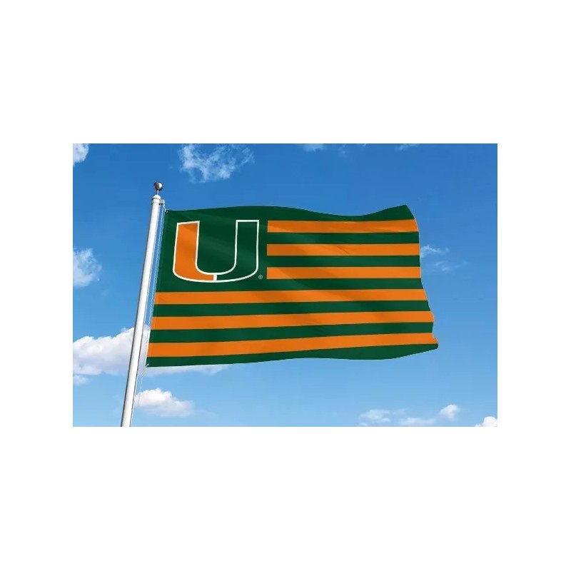 Unbranded MIAMI HURRICANES 3'X5' FLAG BANNER ***100% FULL COLOR ON