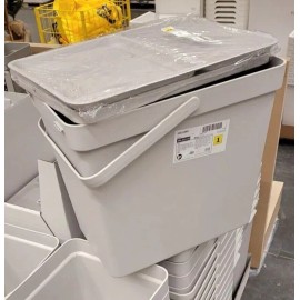 IKEA New HÅLLBAR Bin With Lid Light Gray 22L/ 6 gallon 204.202.03 HALLBAR