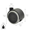 WAGNER Designer 01072601 Soft Swivel Castor Diameter 40 mm Height