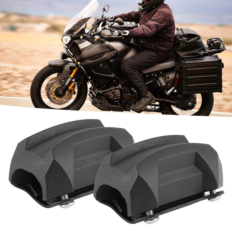 25mm/1in Motorcycle Bumper Guard Anti Drop Rubber Protector Universal Fit