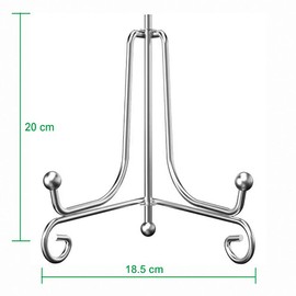 Iron Easel, 2 Decorative Stands, Plate Stands, Book Stand, Picture Stand, Postcard Stand, Card Stand, Medal Holder, Book Stand, Metal Stand for Plates, Pictures, CD Plate Holder, 8 Inch Silver