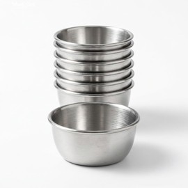 Xygobla 8Pcs Stainless Steel Sauce Cups Set