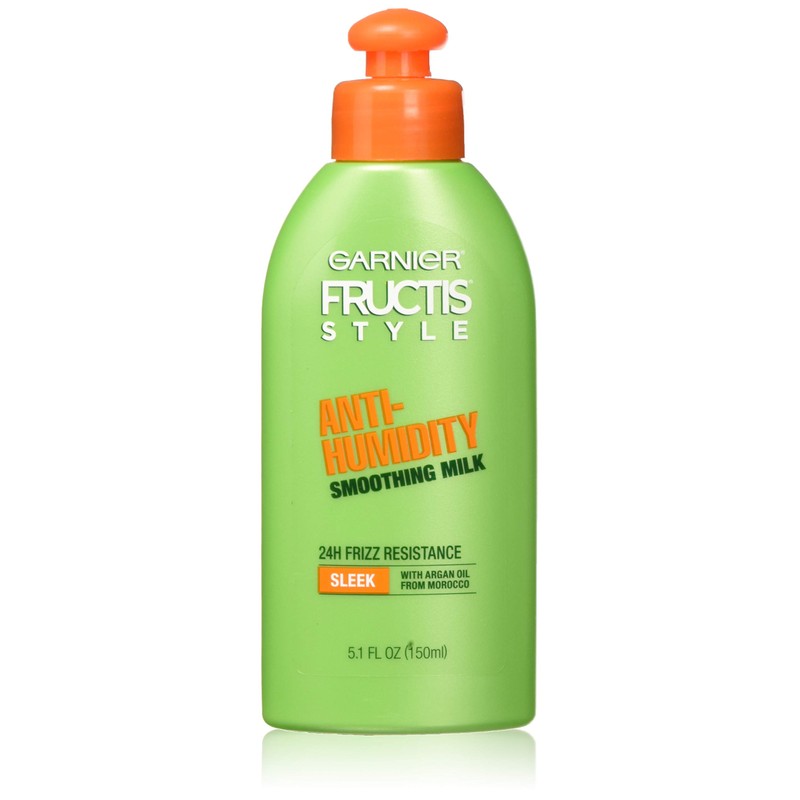 Leche de estilo alisado de Garnier Fructis, fuerte, botella de
