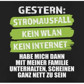 Shirtracer Gaming Cushion 50 x 50 cm – Yesterday Power Outage No WiFi No Internet Gamer Funny – 50 x 50 cm – Black – Gamer Cushion Game Gamer Gaming