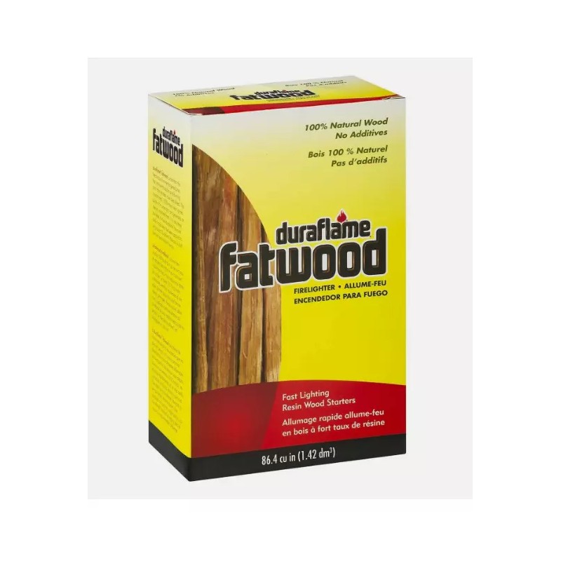 Duraflame 2lbs Natural Pine Fatwood Duraflame Resin-Rich Fire Lighter Kindling