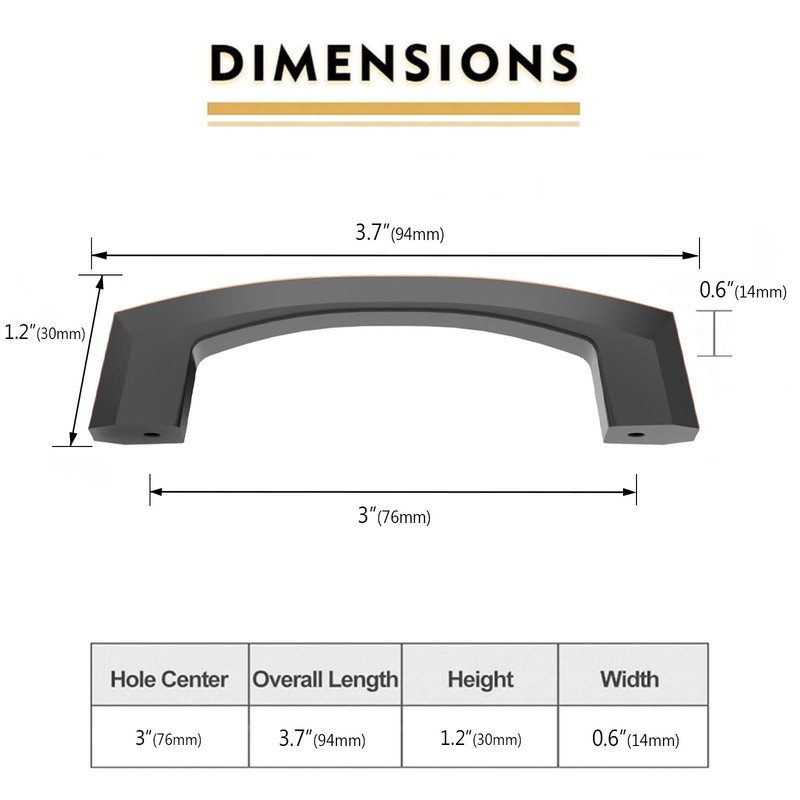 AOOTOCH 10 Pack Oil Rubbed Bronze Cabinet Pulls 3 Inch