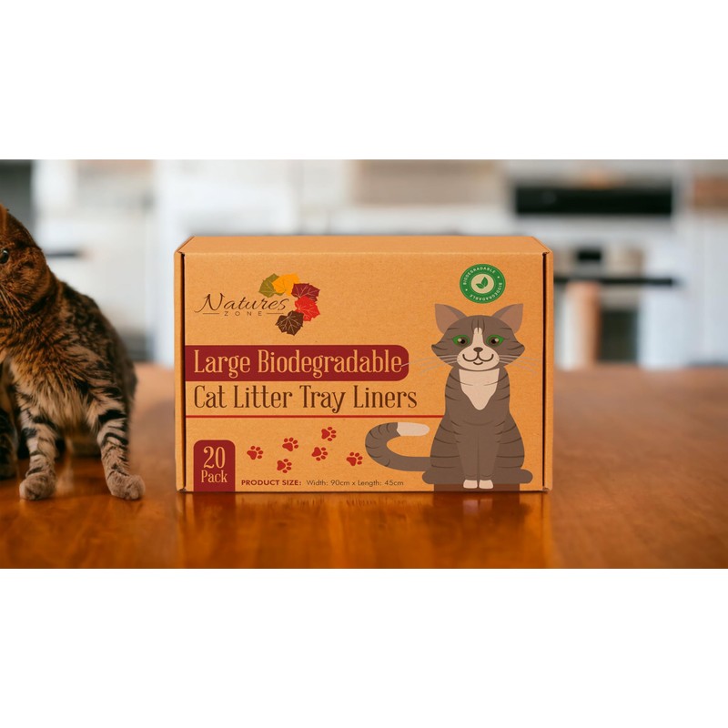 Natures Zone Cat Litter Tray Liners Large 20 Pack |