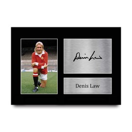 HWC Trading Denis Law Manchester United Man U Gifts A4 Printed Autograph For Fans & Fans - A4