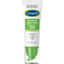 Cetaphil Hidratante Facial Diario con Protección UVA UVB y FPS 50, Hidrata con Fotoprotección UVA UVB Recomendada por Dermatólogos para Piel Sensible