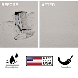 Denex Drywall Repair Panel - 6"x6"x1/2" - (2 Pack) - Moisture Resistant