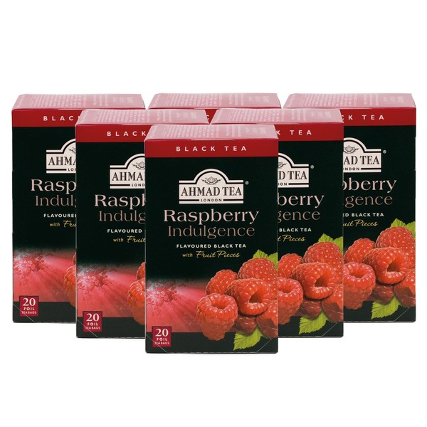 Ahmad Tea Company, Blk Rspbrry, Raspberry Indulgence, 120 Count (Pack of 6)
