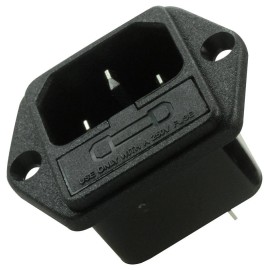Multicomp IEC C14 AC Power Entry Jack Outlet  Chassis Panel  Mount with Fuse Holder