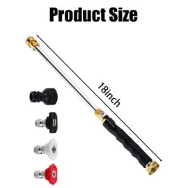 Hydro Jet Hose Nozzle, High Pressure Water Nozzle for 3/4" Garden Hose