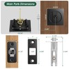 Pocket Door Lock, Matte Black Privacy Square Door Latch, DContemporary