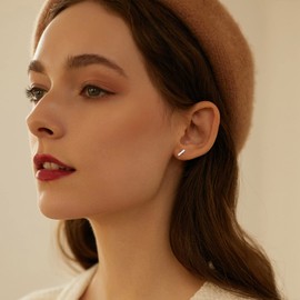 Sterling Silver Earrings Dainty Earrings Bar Earrings Tiny Stud Earrings Simple Earrings Minimalist Earrings Studs