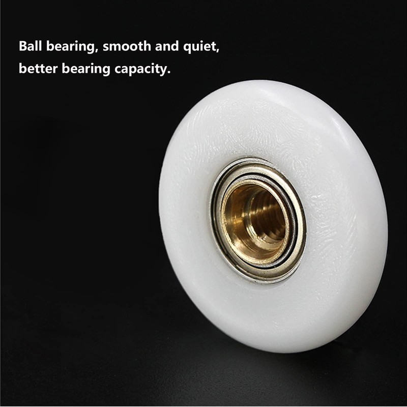 Pack of 4 Shower Door Rollers, 25 mm Shower Cubicle