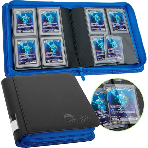 FunGuys Toploader Binder, Trading Card Binder Storage,128 4 Pocket Top