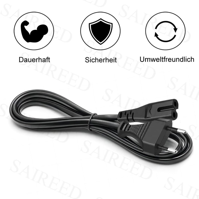 AC Power Cable Power Cable Power Cable 2-Pin Replacement for