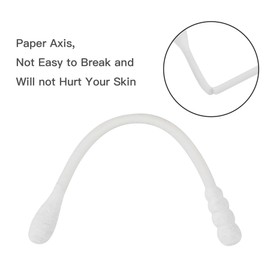 tifanso 200 Count Cotton Swabs, Natural Double Tipped Cotton Buds, Cruelty-Free Ear Swabs, Chlorine-Free Hypoallergenic(White)
