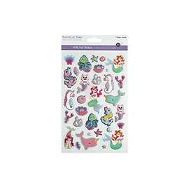 MULTICRAFT IMPORTS INC 3D Puffy FOIL STICKR Mermaid, One Size