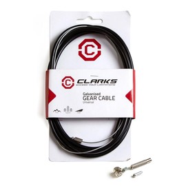Clarks Cycle Systems Galvanised Steel Gear Cable Kit, Black, Compatible with Sturmey Archer Hub Gear Systems