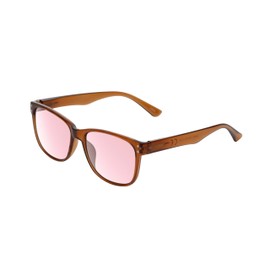 Calabria Avery Pink Tint FL-41 Reading Glasses +1.75 Brown Crystal Blue Light Sensitivity Migraine Glasses FL41 Photophobia
