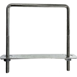 SWORDFISH 8242 Zinc Plated Square Type U Bolts (3/8"-16 X 6" X 7", Square), Pack of 2 Pieces