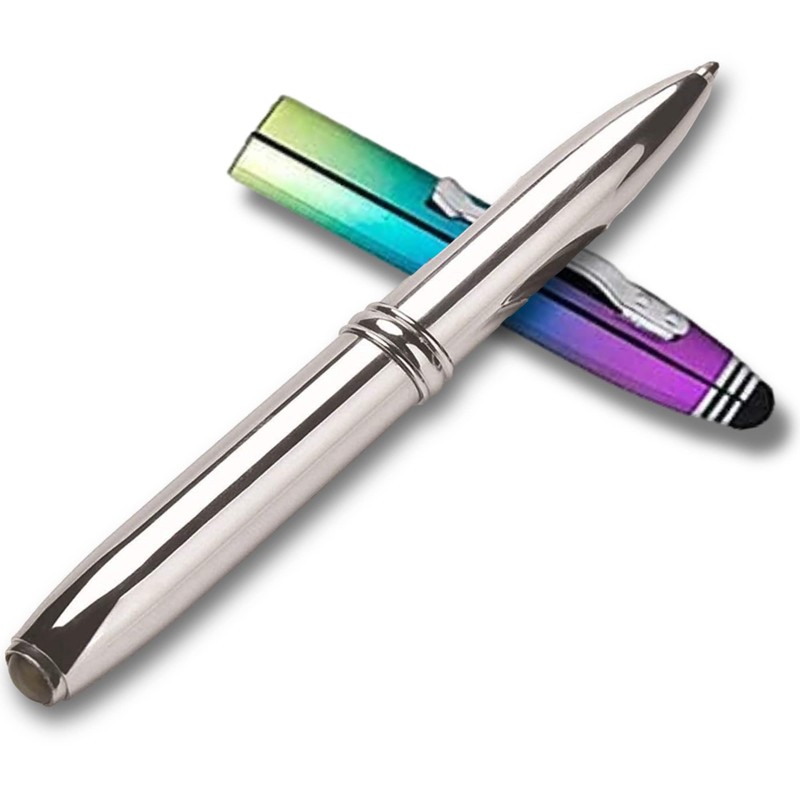 KING OF FLASH 3-in-1 Stylus Pen With Light, Capacitive Aluminium