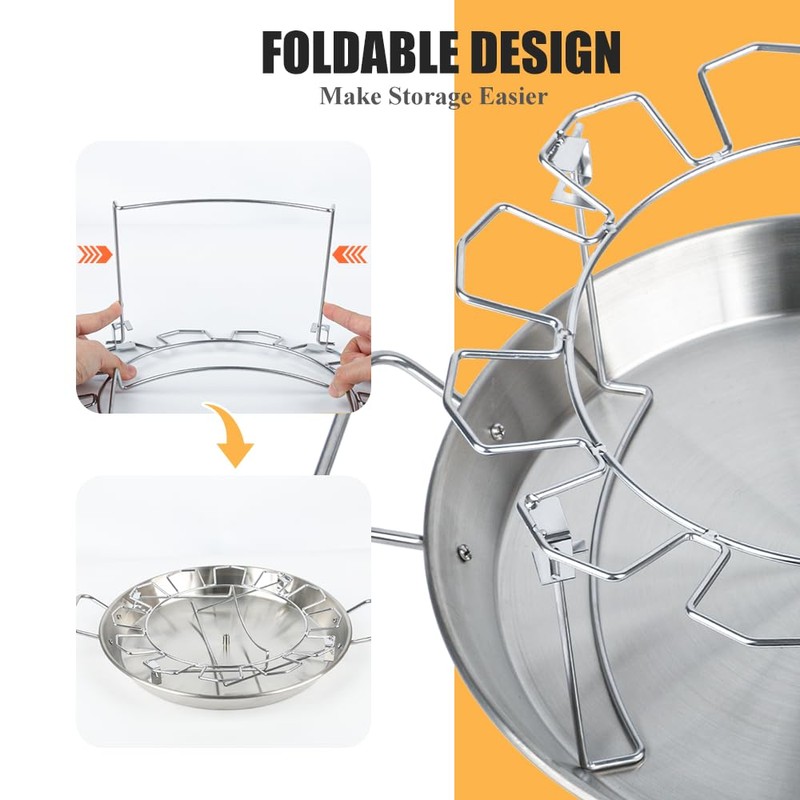 13" Vertical Skewer Gyro Pan Spit Shawarma Stand for oven
