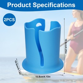 XIHIRCD 2pcs Paddle Board Cup Holder, Universal Kayak Drink Holder Multifunctional Anti-Toppling Bottle Cup Holder Surfboard Cup Paddleboard Holder for Outdoor Fishing Kayak Accessories(Blue)