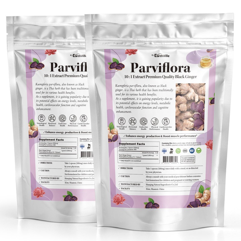 Earthville Fabiflora Black Ginger Bulk Powder Krachai Dam Powder Effectiveness