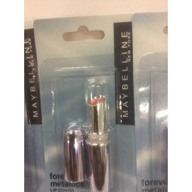 Maybelline 3 X Maybelline Forever Metallic Lipstick Lipcolor, Rose Bloom NEW AND SEALED.