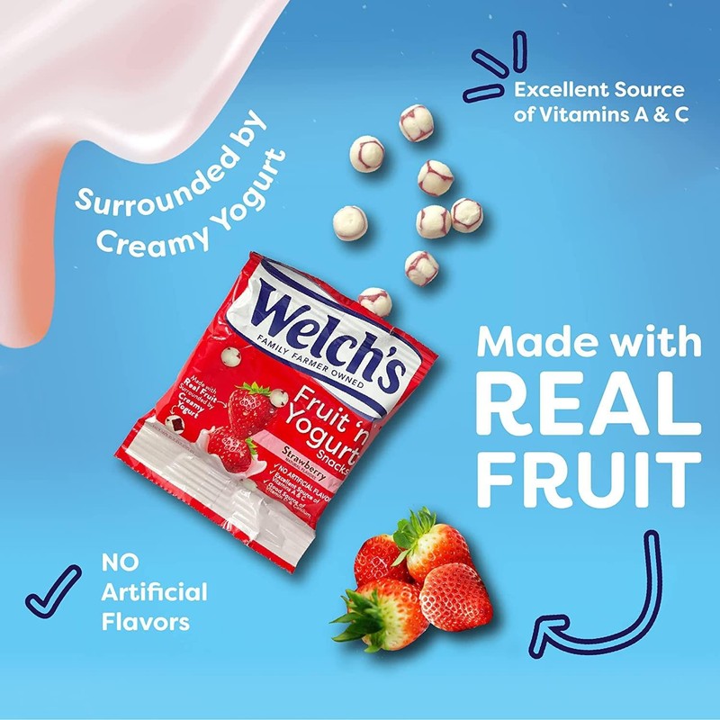 Generic Fruit Yogurt Strawberry Snacks, 8 (0.7oz) Bags per Box,