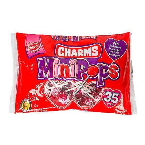 Charms Cherry Mini Pops (35 Cherry Suckers)
