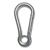 Stainless Steel 316 Spring Hook with Eyelet Carabiner 1/2" Marine
